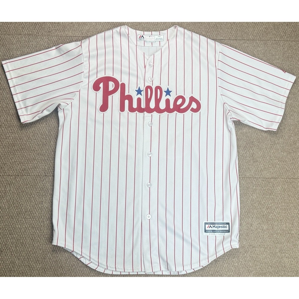 Majestic Coolbase‎ MLB Phillies #34 Odubel Herrera Baseball Jersey Size Large